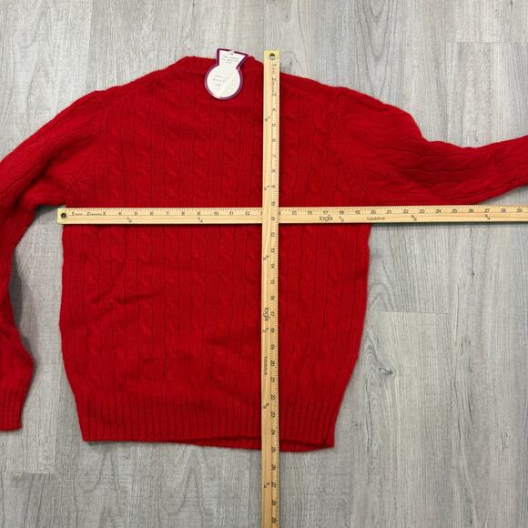 Lady Clansman Sweater Women’s Large Red 100% Scottish Shetland Wool Bermuda NEW - Picture 7 of 8